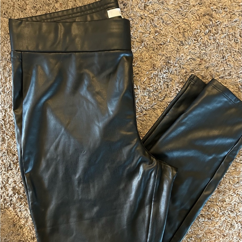 LOFT FAUX LEATHER LEGGINGS